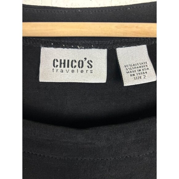 Chicos Travelers Shell and Cardigan Set Womens Size 2/Large Office Career Travel - Picture 7 of 13